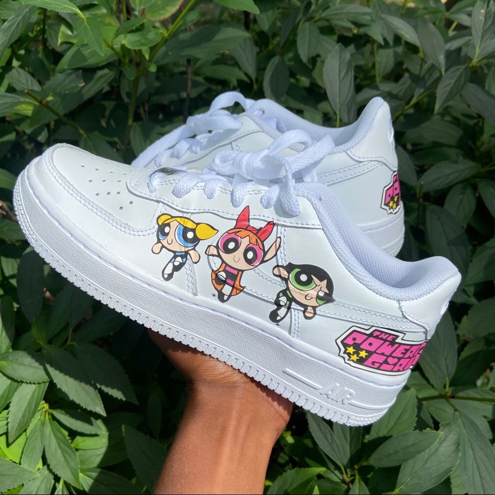 Custom Nike Air Force 1s (Powerpuff Girls)